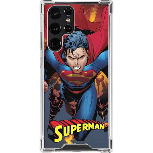 DC Comics Superman Action Flying Pose Galaxy S23 Ultra Clear Case