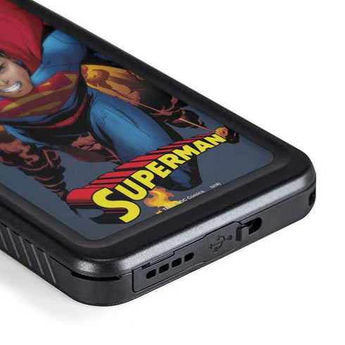 DC Comics Superman Action Flying Pose Galaxy S24 Plus Waterproof Case