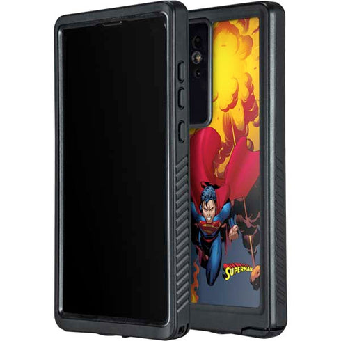 DC Comics Superman Action Flying Pose Galaxy S24 Ultra Waterproof Case