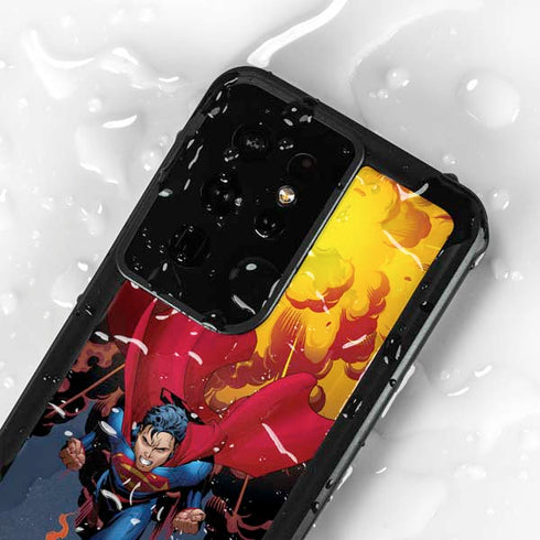 DC Comics Superman Action Flying Pose Galaxy S24 Ultra Waterproof Case
