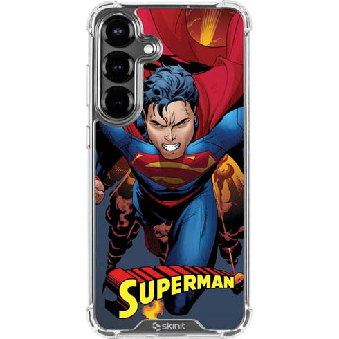 DC Comics Superman Action Flying Pose Galaxy S26 Clear Case