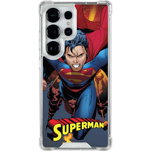 DC Comics Superman Action Flying Pose Galaxy S26 Ultra Clear Case