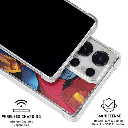 DC Comics Superman Action Flying Pose Galaxy S26 Ultra Clear Case