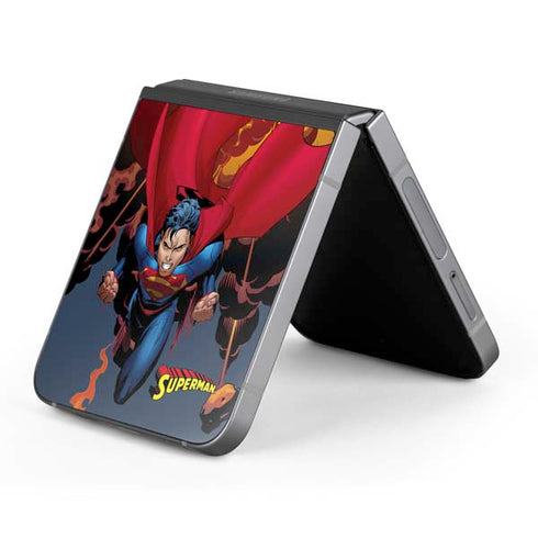 DC Comics Superman Action Flying Pose Galaxy Z Flip6 Skin