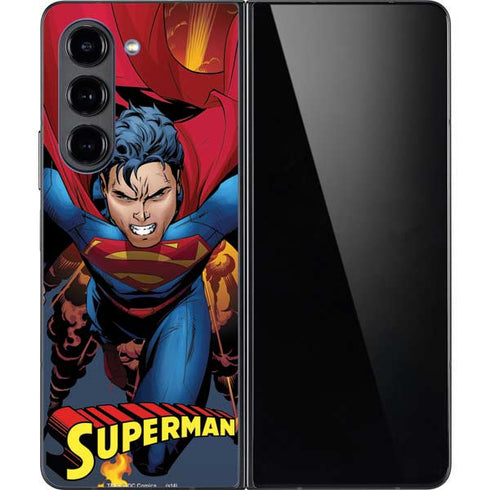 DC Comics Superman Action Flying Pose Galaxy Z Fold5 5G Skin