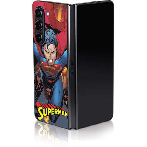 DC Comics Superman Action Flying Pose Galaxy Z Fold5 5G Skin