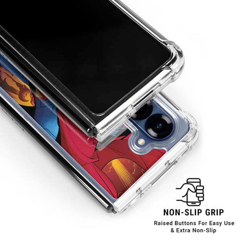 DC Comics Superman Action Flying Pose Galaxy Z Fold6 Clear Case