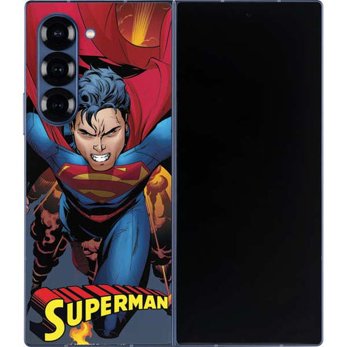 DC Comics Superman Action Flying Pose Galaxy Z Fold6 Skin