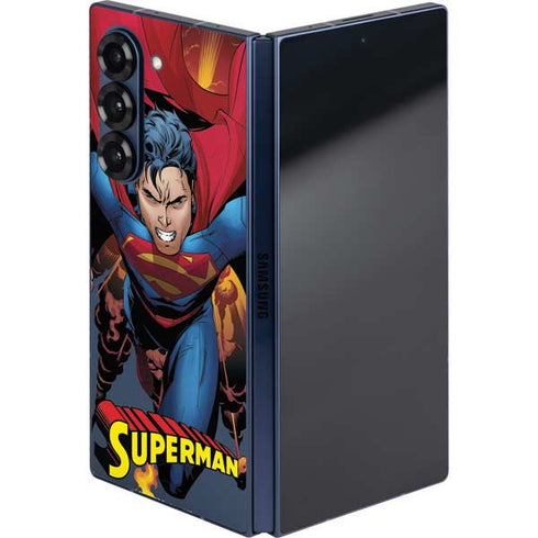 DC Comics Superman Action Flying Pose Galaxy Z Fold6 Skin
