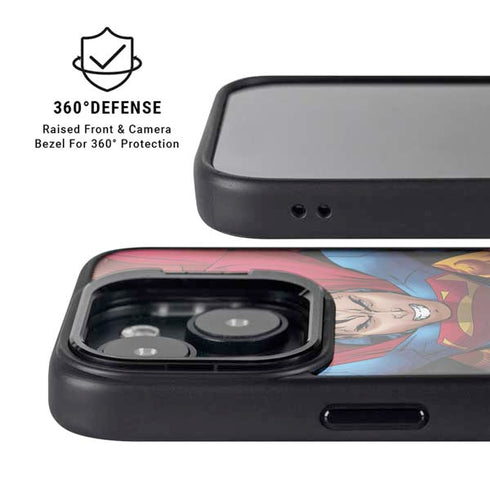 DC Comics Superman Action Flying Pose iPhone 14 Kickstand Case