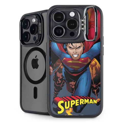 DC Comics Superman Action Flying Pose iPhone 14 Pro Kickstand Case