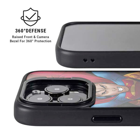 DC Comics Superman Action Flying Pose iPhone 14 Pro Max Kickstand Case