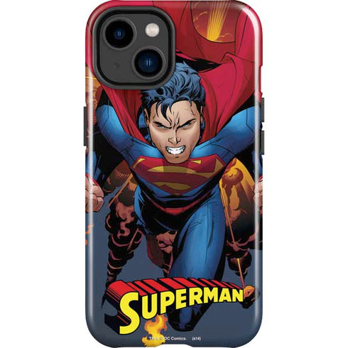 DC Comics Superman Action Flying Pose iPhone 15 Impact Case
