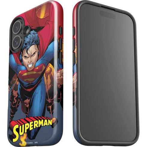DC Comics Superman Action Flying Pose iPhone 16 Impact Case