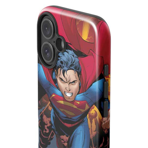 DC Comics Superman Action Flying Pose iPhone 16 Plus Impact Case