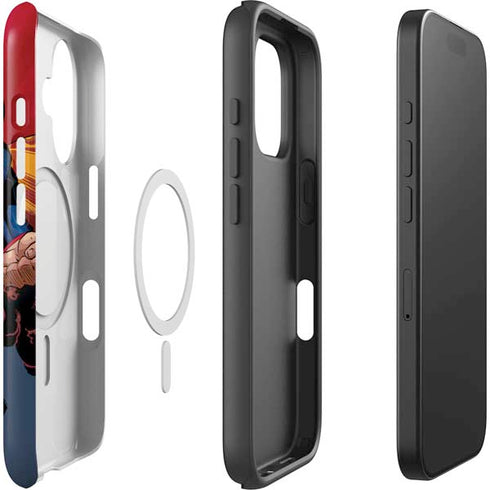 DC Comics Superman Action Flying Pose iPhone 16 Plus Magsafe Impact Case