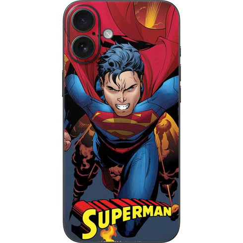 DC Comics Superman Action Flying Pose iPhone 16 Plus Skin