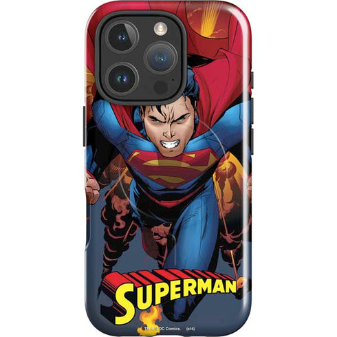 DC Comics Superman Action Flying Pose iPhone 16 Pro Magsafe Impact Case