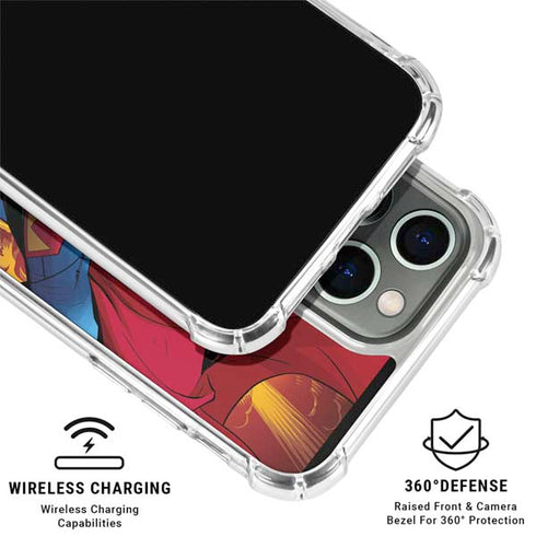 DC Comics Superman Action Flying Pose iPhone 16 Pro Max Clear Case