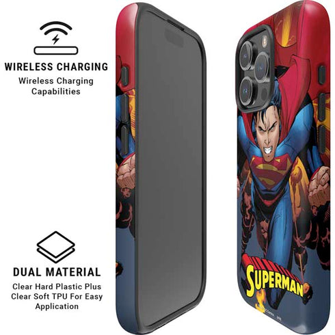 DC Comics Superman Action Flying Pose iPhone 16 Pro Max Magsafe Impact Case