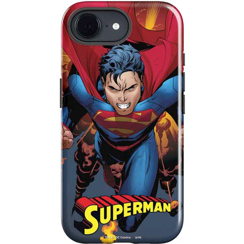 DC Comics Superman Action Flying Pose iPhone 16e Impact Case