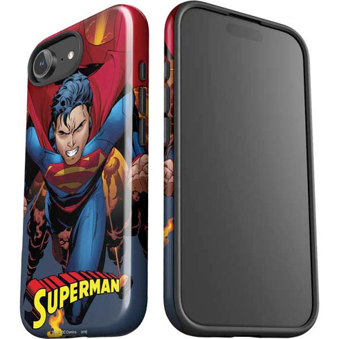 DC Comics Superman Action Flying Pose iPhone 16e Impact Case