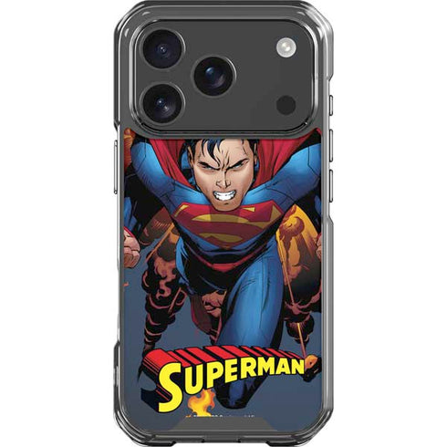 DC Comics Superman Action Flying Pose iPhone 18 Pro Clear Case