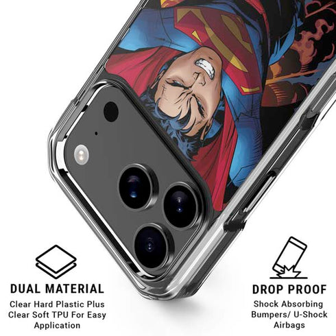 DC Comics Superman Action Flying Pose iPhone 18 Pro Clear Case