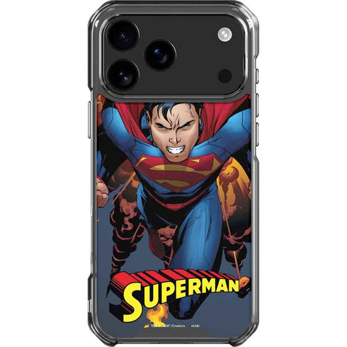 DC Comics Superman Action Flying Pose iPhone 18 Pro Max Clear Case