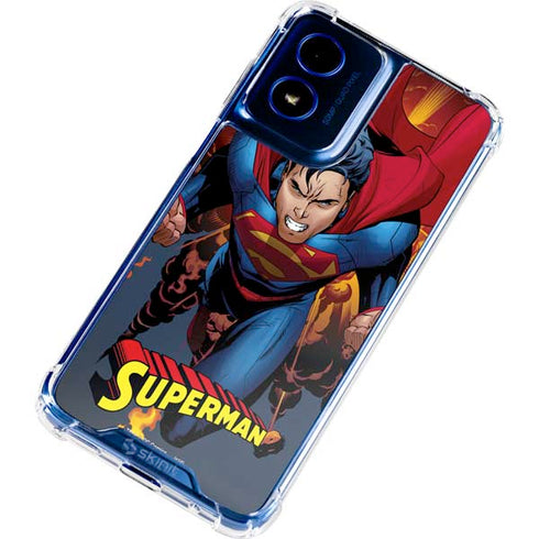 DC Comics Superman Action Flying Pose Moto G Play 4G (2024) Clear Case