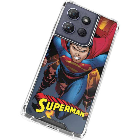 DC Comics Superman Action Flying Pose Moto G Play 5G (2025) Clear Case