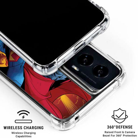 DC Comics Superman Action Flying Pose Moto G Power 5G (2024) Clear Case