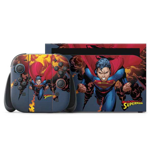 DC Comics Superman Action Flying Pose Nintendo Skins