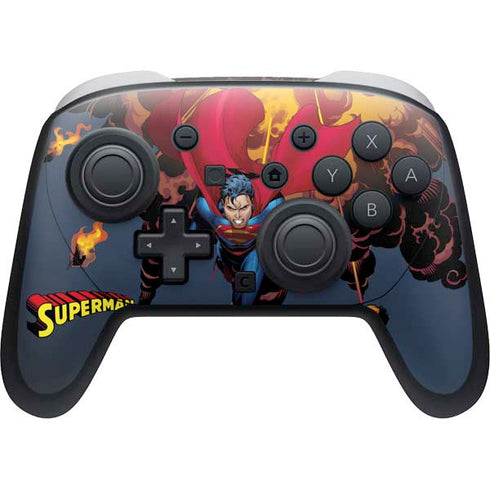 DC Comics Superman Action Flying Pose Nintendo Switch 2 (2025) Pro Controller Skin