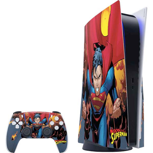 DC Comics Superman Action Flying Pose PlayStation PS5 Skins