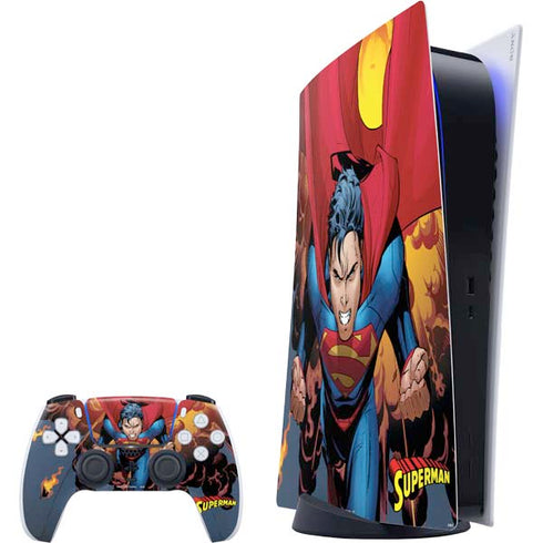 DC Comics Superman Action Flying Pose PlayStation PS5 Skins