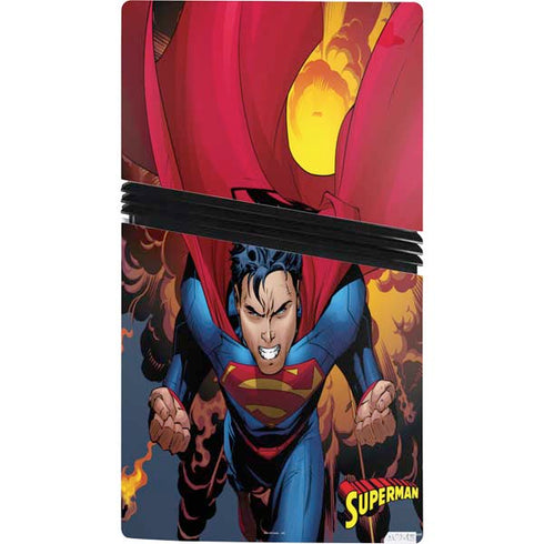 DC Comics Superman Action Flying Pose PS5 Pro Console Skin