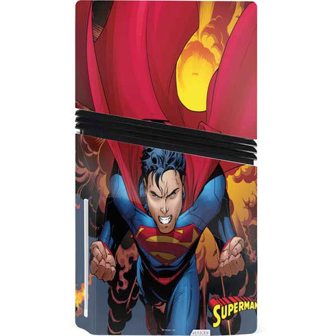 DC Comics Superman Action Flying Pose PS5 Pro Disk Console Skin