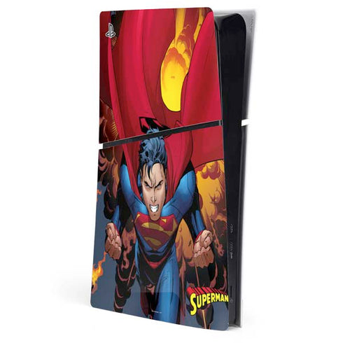 DC Comics Superman Action Flying Pose PS5 Slim Digital Edition Console Skin