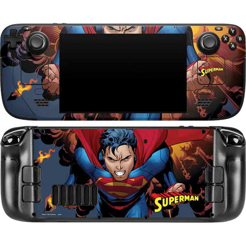 DC Comics Superman Action Flying Pose Steam Deck Handheld Gaming Computer Skin