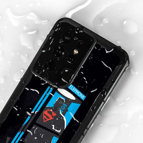 DC Comics Superman Phone booth Galaxy S24 Ultra Waterproof Case