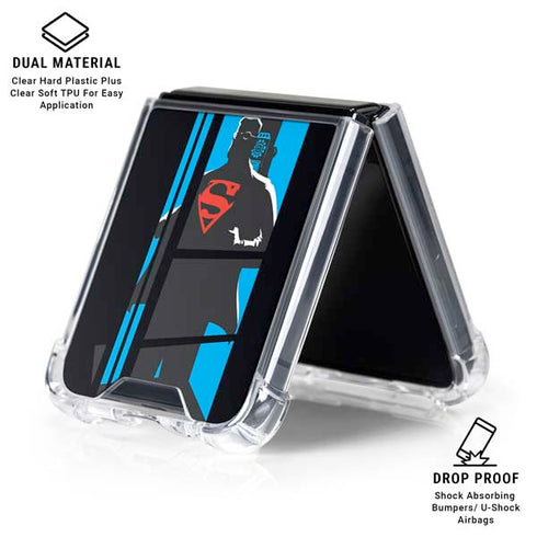 DC Comics Superman Phone booth Galaxy Z Flip6 Clear Case