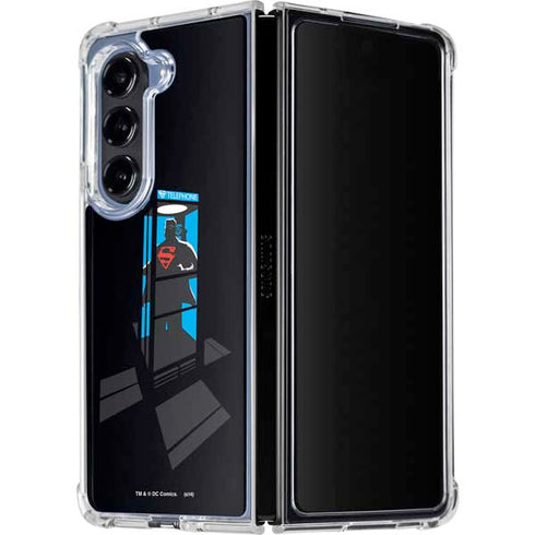 DC Comics Superman Phone booth Galaxy Z Fold5 5G Clear Case