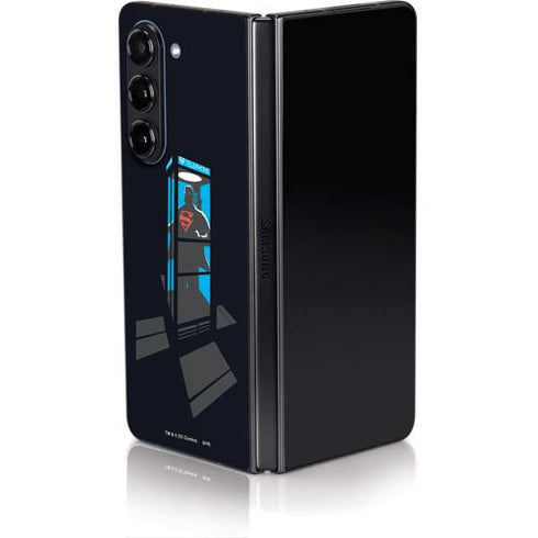 DC Comics Superman Phone booth Galaxy Z Fold5 5G Skin