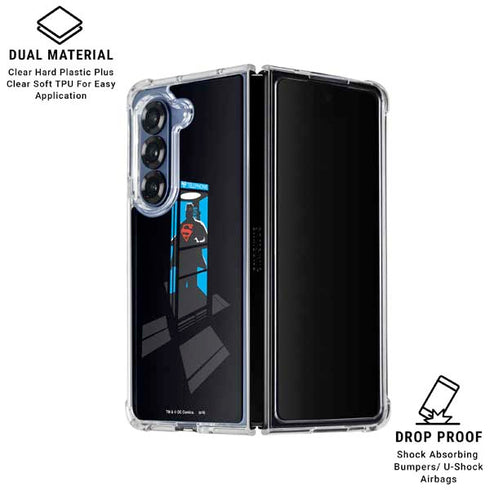 DC Comics Superman Phone booth Galaxy Z Fold6 Clear Case