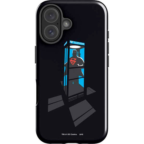 DC Comics Superman Phone booth iPhone 16 Plus Impact Case