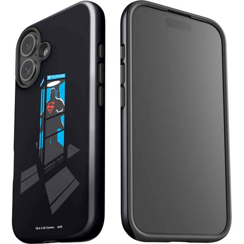 DC Comics Superman Phone booth iPhone 16 Plus Impact Case