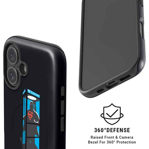 DC Comics Superman Phone booth iPhone 16 Plus Magsafe Impact Case