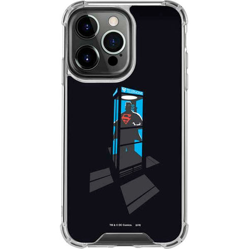 DC Comics Superman Phone booth iPhone 16 Pro Clear Case