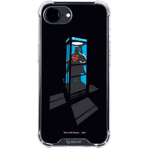 DC Comics Superman Phone booth iPhone 16e Clear Case